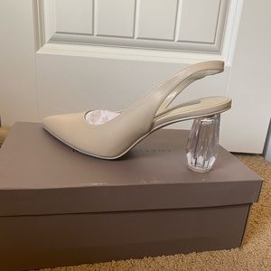 Charles & Keith Sculptural Heel Slingback Pumps